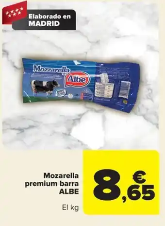 Carrefour Mozarella premium barra ALBE oferta
