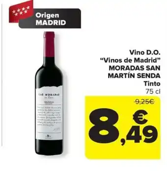 Carrefour Vino D.O. "Vinos de Madrid" MORADAS SAN MARTÍN SENDA Tinto oferta