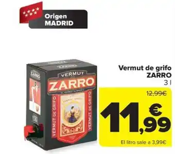 Carrefour Vermut de grifo ZARRO 31 oferta