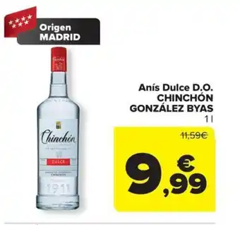 Carrefour Anís Dulce D.O. CHINCHÓN GONZÁLEZ BYAS oferta