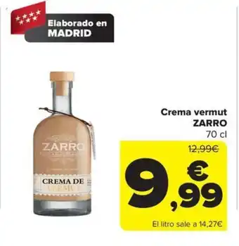 Carrefour Crema vermut ZARRO oferta