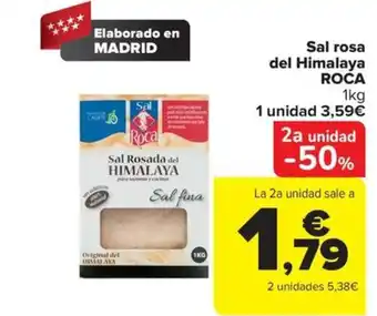 Carrefour Sal rosa del Himalaya ROCA 1kg oferta