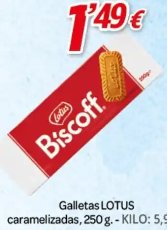 Alsara Supermercados Galletas LOTUS caramelizadas, 250 g. oferta