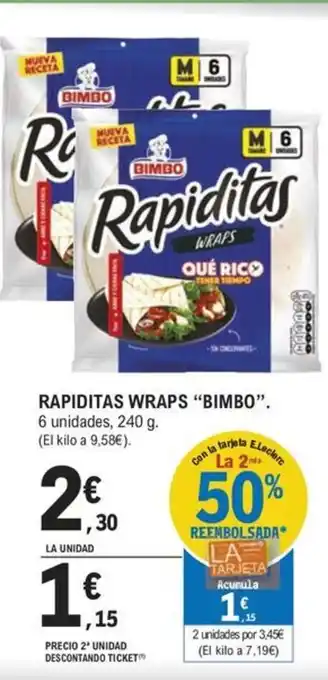 E.Leclerc RAPIDITAS WRAPS "BIMBO". oferta