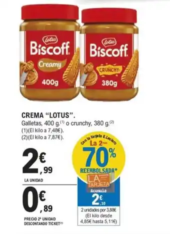 E.Leclerc CREMA "LOTUS". oferta