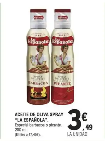 E.Leclerc ACEITE DE OLIVA SPRAY "LA ESPAÑOLA”. oferta