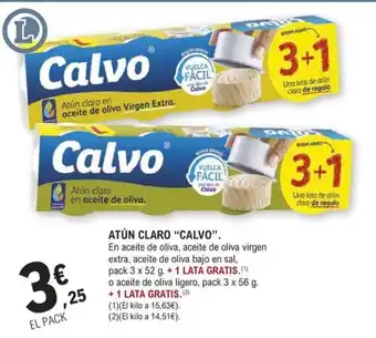 E.Leclerc ATÚN CLARO "CALVO". oferta