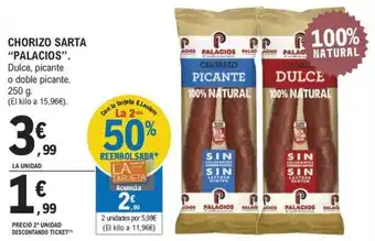 E.Leclerc CHORIZO SARTA "PALACIOS". oferta