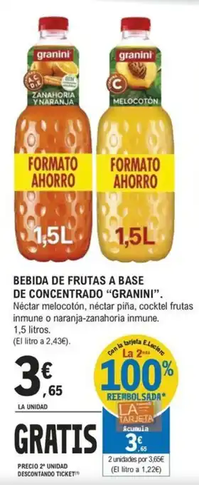 E.Leclerc BEBIDA DE FRUTAS A BASE DE CONCENTRADO “GRANINI”. oferta