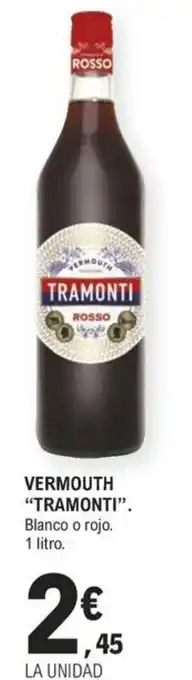 E.Leclerc VERMOUTH "TRAMONTI". Blanco o rojo. oferta