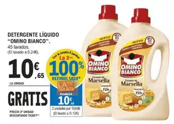 E.Leclerc DETERGENTE LÍQUIDO "OMINO BIANCO". oferta