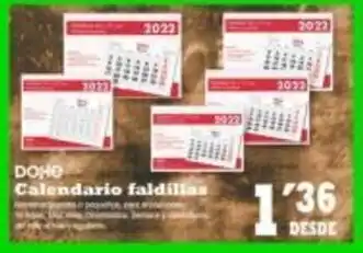 Folder Doho Calendario faldillas oferta