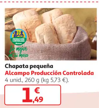 Alcampo Chapata pequeña Alcampo Producción Controlada 4 unid, 260g oferta