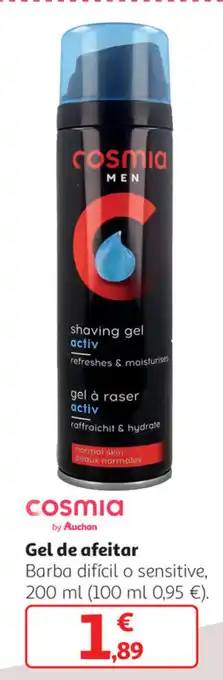 Alcampo cosmia Gel de afeitar 200ml oferta