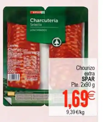Plenus Supermercados Spar Chourizo extra Pte. 2x90g oferta