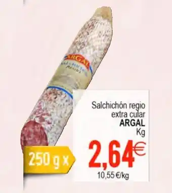 Plenus Supermercados Argal Salchichón regio extra cular 250g x oferta
