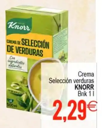 Plenus Supermercados Knorr Crema Selección verduras Brik 1 L oferta