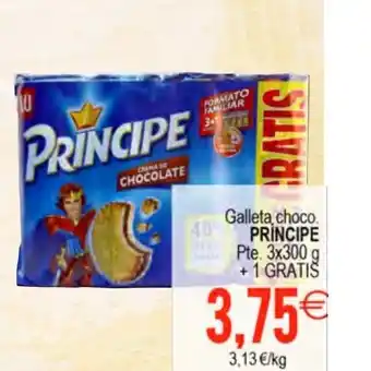 Plenus Supermercados Principe Galleta choco Pte. 3x300 g + 1 Gratis oferta