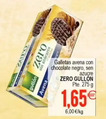 Plenus Supermercados Zero Gullon Galletas avena con chocolate negro, sen azucre Pte. 275 g oferta