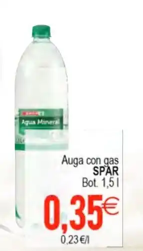 Plenus Supermercados Spar Auga con gas Bot. 1,5 L oferta