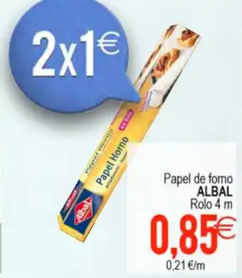 Plenus Supermercados Albal Papel de forno Rolo 4m oferta