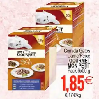 Plenus Supermercados Gourmet Mon Petit Comida Gatos Carne/Peixe Pack 6 x 50g oferta