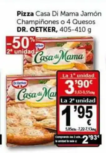 Masymas Pizza Casa Di Mama Jamón 405-410g oferta