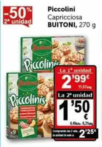 Masymas Piccolini capricciosa Buitoni 270g oferta