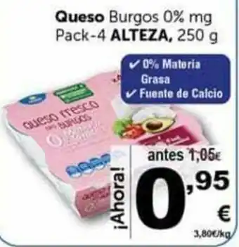 Masymas Queso Burgos 0% mg pack 4 Alteza 250g oferta