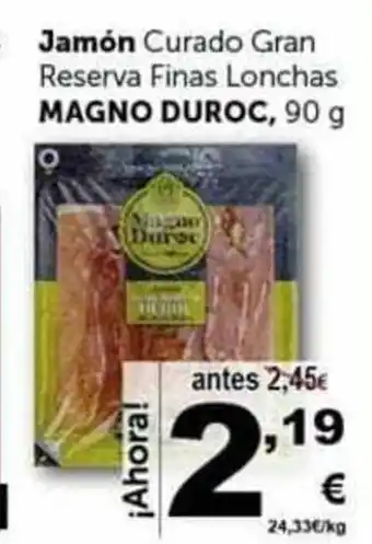 Masymas Magno Duroc Jamón Curado Gran Reserva Finas Lonchas 90g oferta