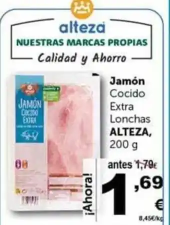 Masymas Alteza Jamón Cocido Extra lonchas 200g oferta