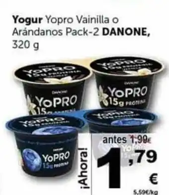 Masymas Yogur Yopro Vainilla o Arándanos Pack 2 320g oferta