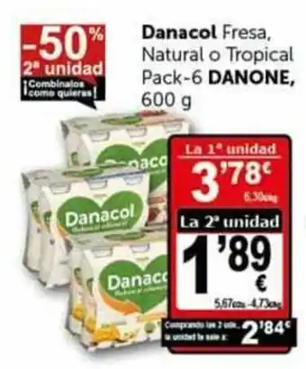 Masymas Danacol Fresa, Natural o Tropical 600g oferta