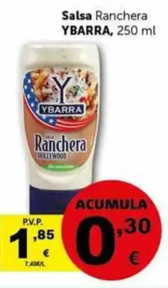 Masymas Salsa Ranchera Ybarra 250ml oferta