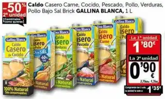 Masymas Gallina Blanca Caldo Casero carne, Cocido, Pescado 1l oferta