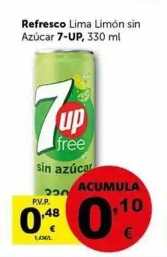 Masymas Refresco Lima Limón sin Azúcar 7-up 330ml oferta
