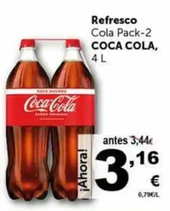 Masymas Coca Cola Refresco Cola Pack 2 4l oferta