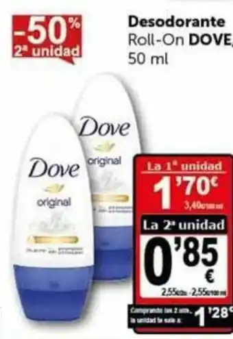Masymas Dove Desodorante Roll-On 50ml oferta