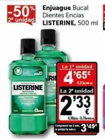 Masymas Enjuague Bucal Dientas Encias Listerine 500ml oferta