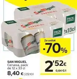 Caprabo San miguel - cerveza oferta