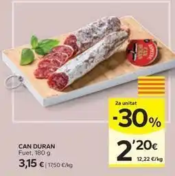 Caprabo Can duran - fuet oferta