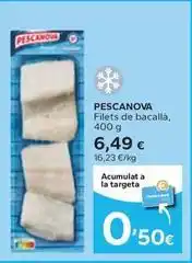 Caprabo Pescanova - filets de bacalla oferta