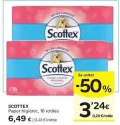 Caprabo Scottex - papel higiénic oferta