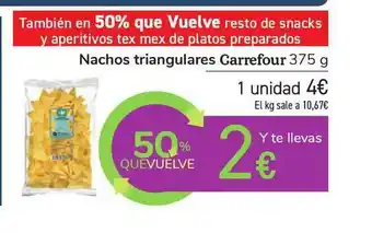 Carrefour Nachos Triangulares Carrefour 375g oferta