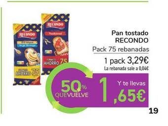 Carrefour Pan Tostado Recondo oferta
