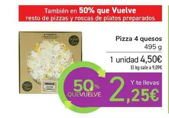 Carrefour Pizza 4 Quesos 495g oferta