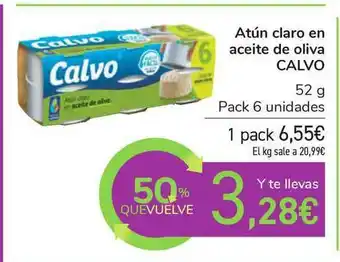 Carrefour Atún Claro En Aceite De Oliva Calvo 52g oferta
