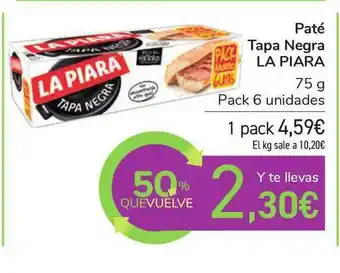 Carrefour Paté Tapa Negra La Piara 75g oferta