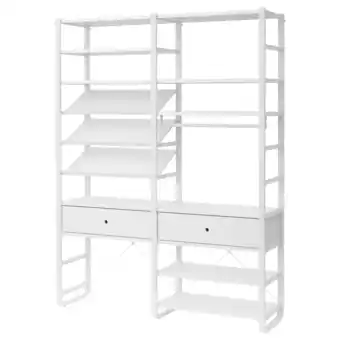 IKEA Elvarli Combinación armario, blanco, 165x40x216 cm oferta