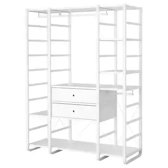 IKEA Elvarli Combinación armario, blanco, 165x55x216 cm oferta